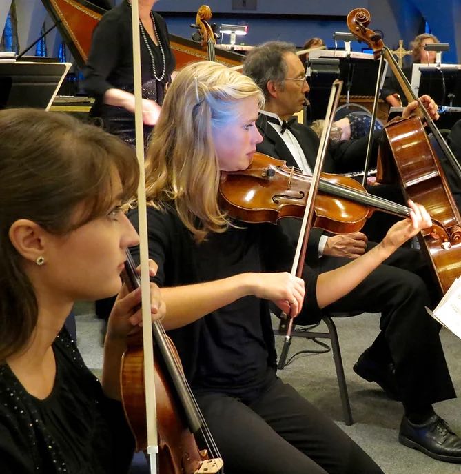 string section of an orchestra