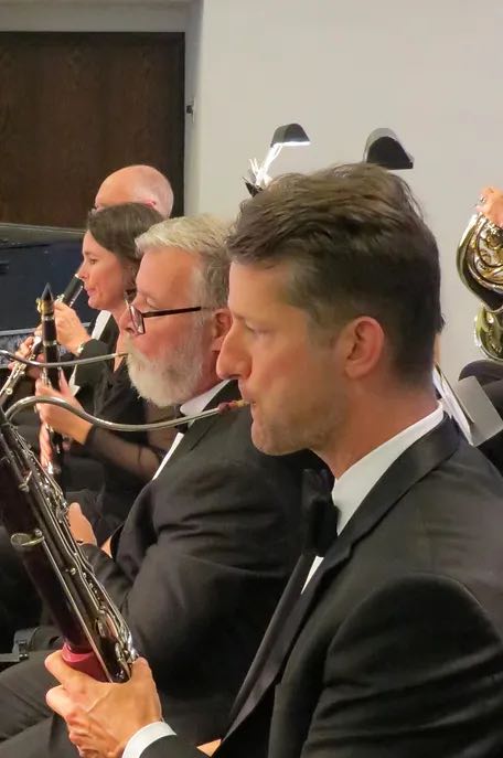 closeup of oboe players